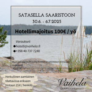 Satasella Saaristoon saaristohotelli vaihela